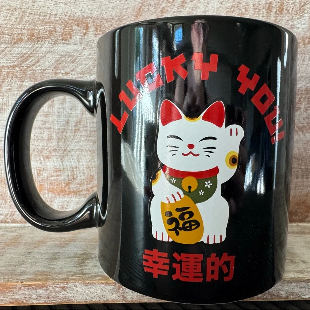 MAD Engine- Lucky Cat 2-Piece Mug Set (NEW)